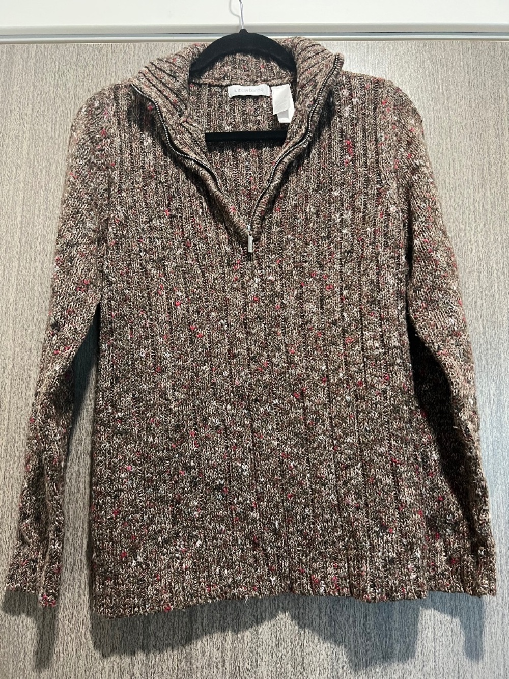 Quarterzip sweater brown size XL